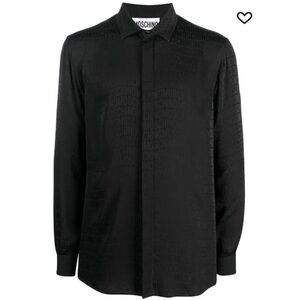 Moschino Couture All Over Embroidered Logo Buttondown